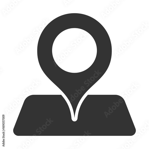 Location Icon Glyph Style. Vector Illustration Design