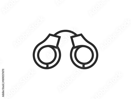 "Law and Justice Web Icon Set in Line Style — Legal, Court, Crime, Lawyer & Judgement Symbols for Web and Mobile UI
