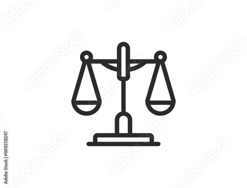 "Law and Justice Web Icon Set in Line Style — Legal, Court, Crime, Lawyer & Judgement Symbols for Web and Mobile UI