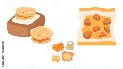 Pixel vector icon of assorted Indian-style biscuits and baked snacks arranged on plate, ideal for festive snack sheets, ethnic food branding, and stock visuals.