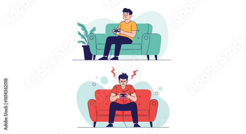 Understanding the emotional journey of video game players from calm enjoyment to intense frustration and anger during gameplay