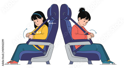 Demonstrating child restraint system use in airplane seats for enhanced safety and security during flights