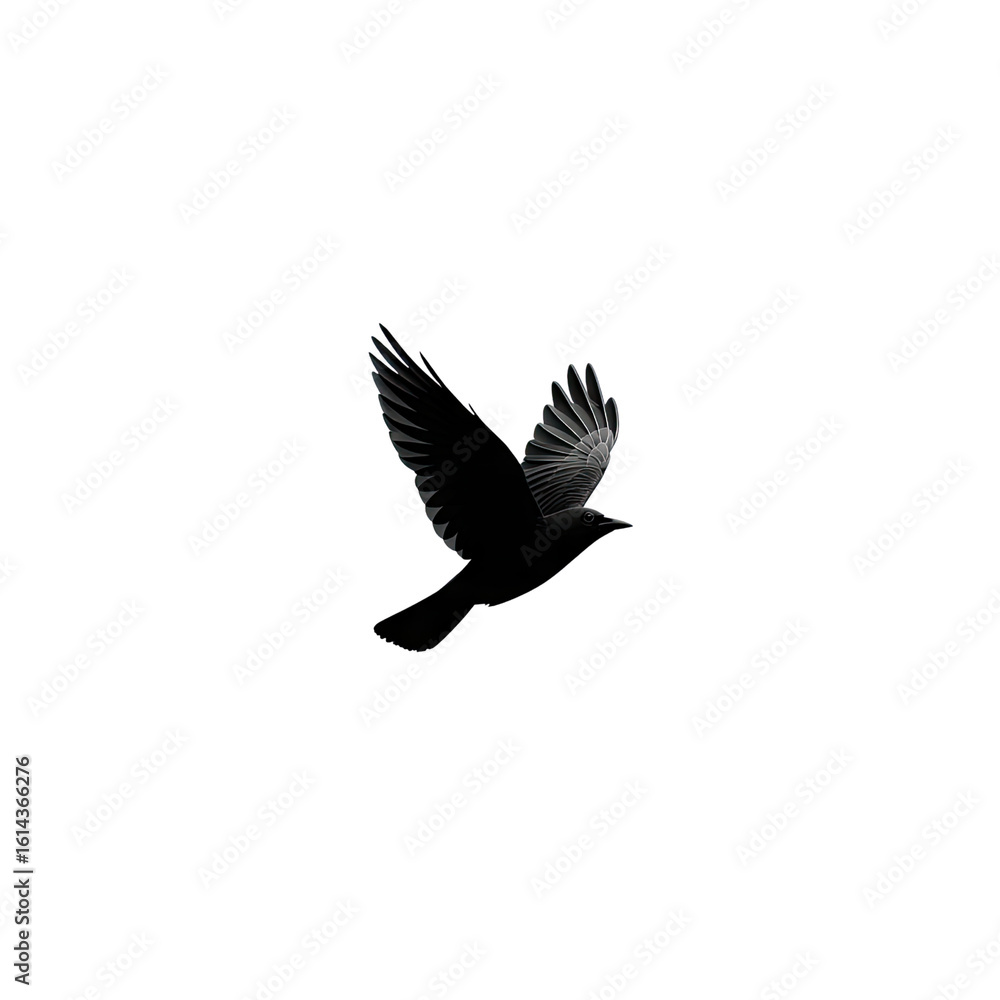 Obraz premium Majestic bird soaring gracefully in the clear blue sky, showcasing freedom and beauty in nature's vast expanse