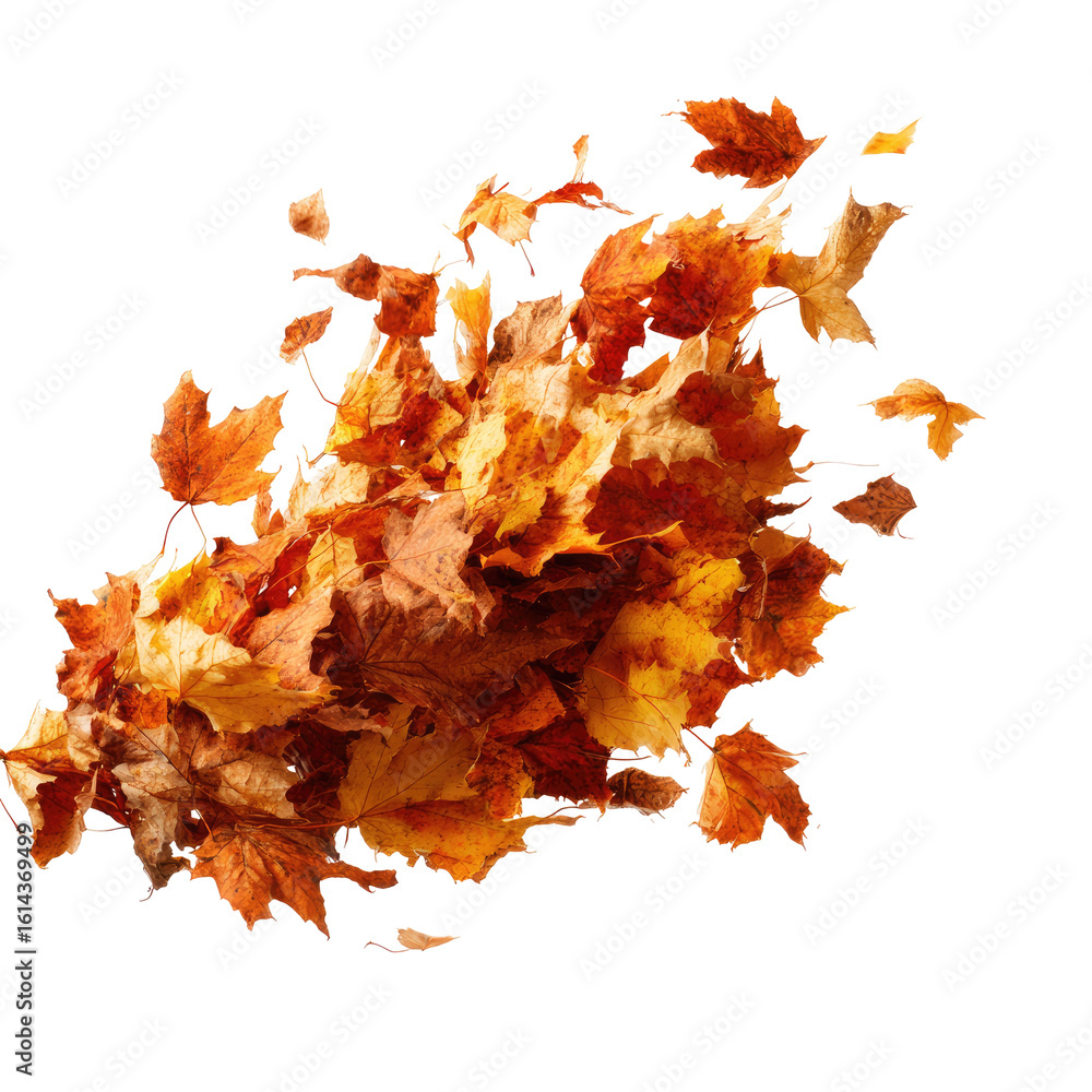 Fototapeta premium Autumn leaves in motion