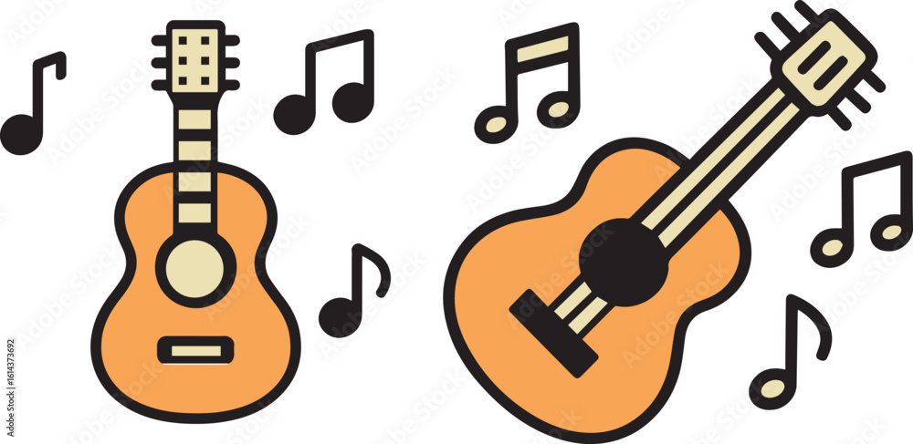 Fototapeta premium Electric rock guitar with musical strings and a vibrant sound design