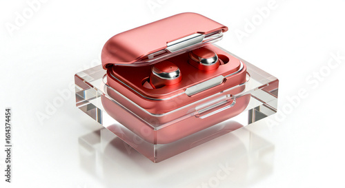 Wallpaper Mural Futuristic Wireless Earbuds Box Mockup Torontodigital.ca