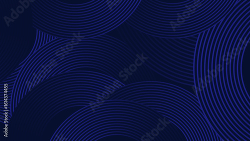 Abstract dark blue with wavy line dimension overlap background. Background blue glowing diagonal rounded lines. Modern shiny geometric lines pattern.Suit for poster, banner, brochure, and presentation