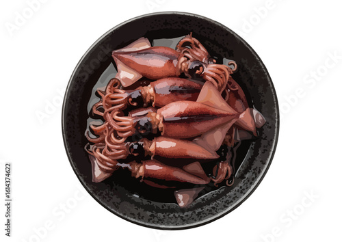 日本食　ホタルイカの沖漬け