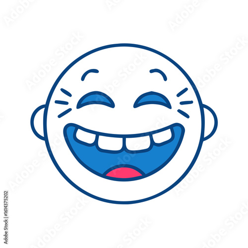 A cheerful emoji radiates infectious happiness, showcasing a vibrant expression.