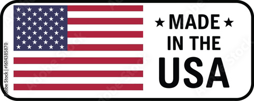 Proudly display American quality with this "Made in the USA" emblem