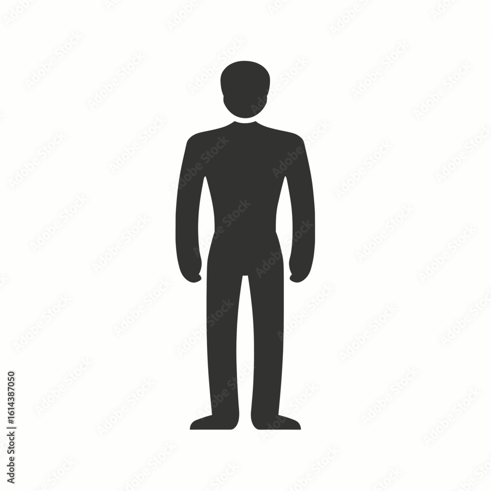 Human Silhouette Minimalist Icon of a Standing Person Human Silhouette Minimalist Icon of a Standing Person