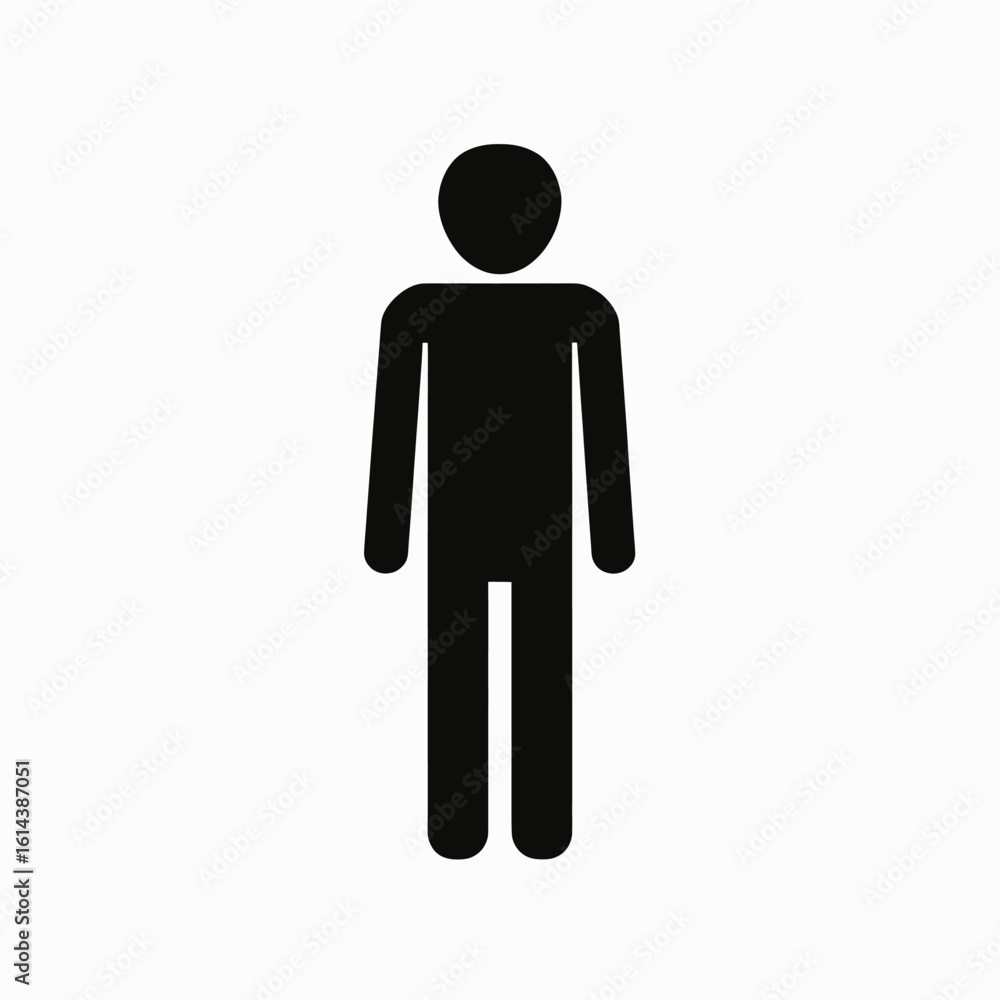 Simple Human Silhouette Minimalist Icon for Identity and Representation Simple Human Silhouette Minimalist Icon for Identity and Representation