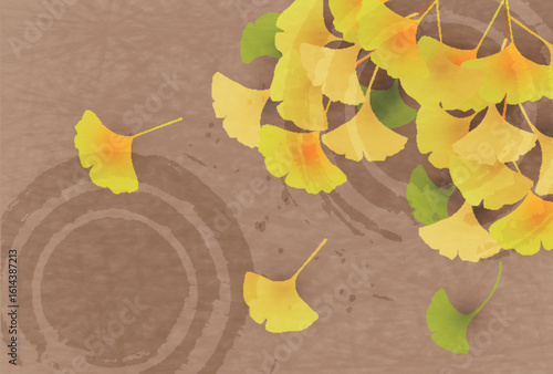 紅葉　イチョウ　秋　背景	