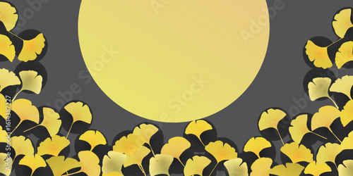 紅葉　イチョウ　秋　背景	