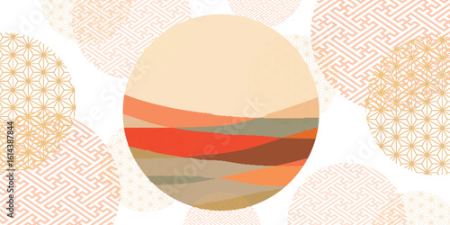 秋　和柄　模様　背景	