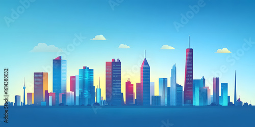 city skyline in the city