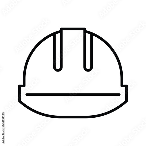 Simple Outline of Hard Hat for Construction and Safety Use