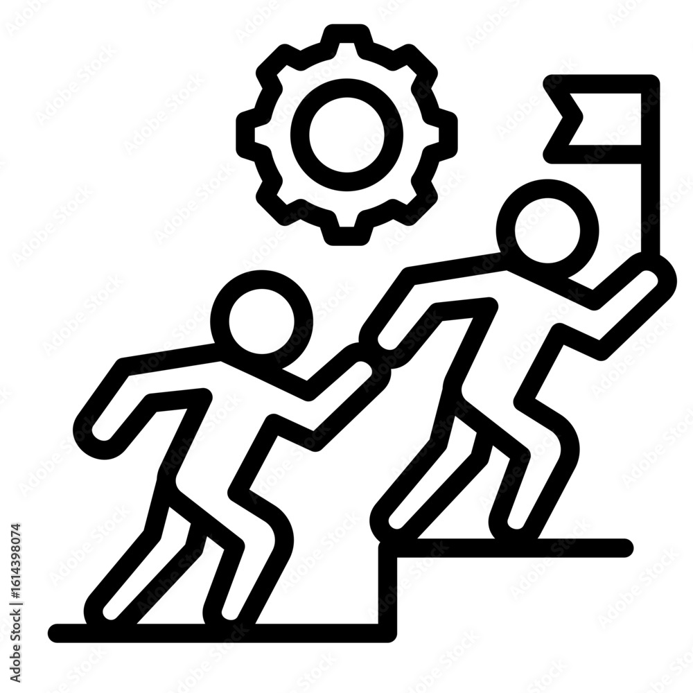 Fototapeta premium Lead By Example Icon Element For Design