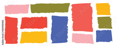 Colorful square and rectangular text boxes. design illustration
