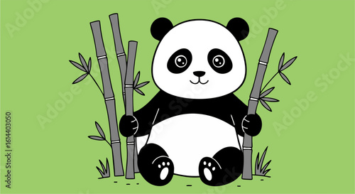 Panda and Bamboo