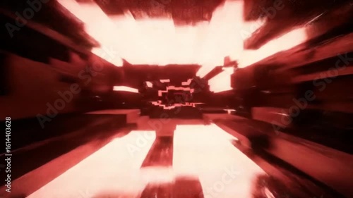 Minimalist red abstract background, futuristic style, smooth flowing motion, modern digital aesthetic, seamless loop video.