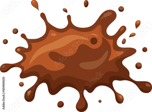 Rich chocolate splash illustration