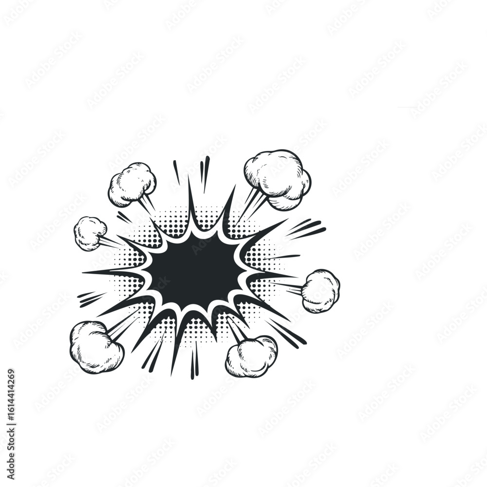 Obraz premium A burst of energy is depicted through a hand drawn vector illustration