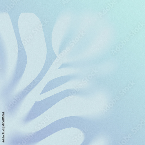 Floral Plant Blue Purple Grainy Gradient Background 