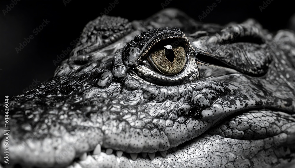 Fototapeta premium Close-up of a crocodile's head