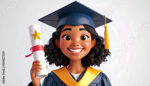 Girl in graduation gown