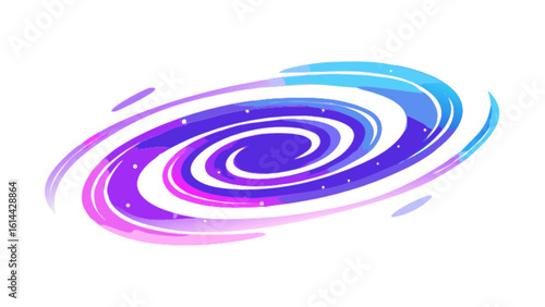 Galaxy illustration cosmic spiral nebula space background for astronomy and science projects vector art