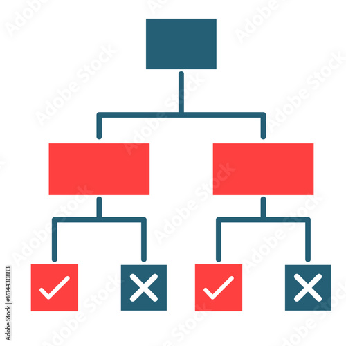 Decision Tree  Icon Element For Design
