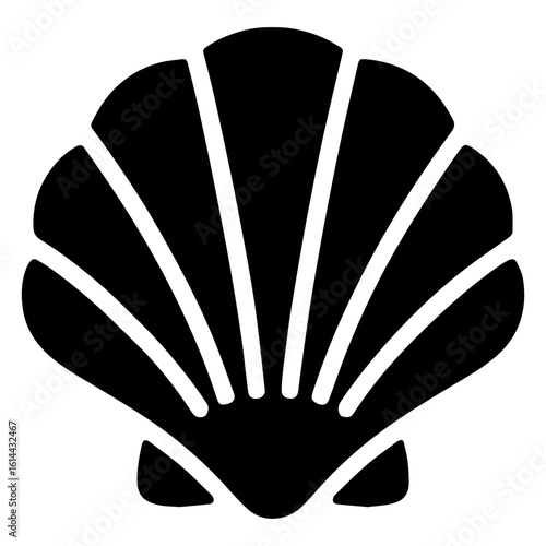 Shellfish – food allergy icon with transparent background in black and white style
