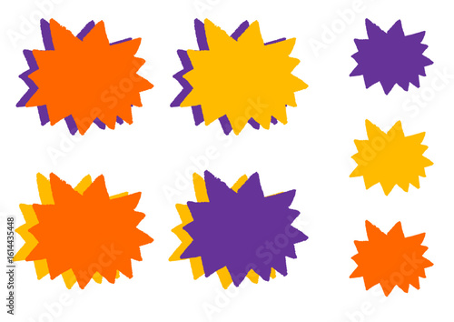 衝撃の吹き出し・ハロウィンのイメージカラー