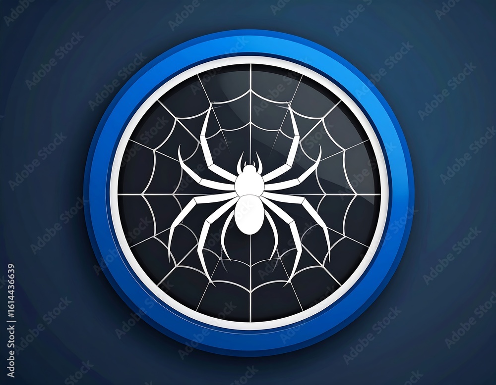 Naklejka premium Circular spider web icon