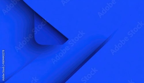 Fototapeta Naklejka Na Ścianę i Meble -  Abstract vibrant blue layered shapes