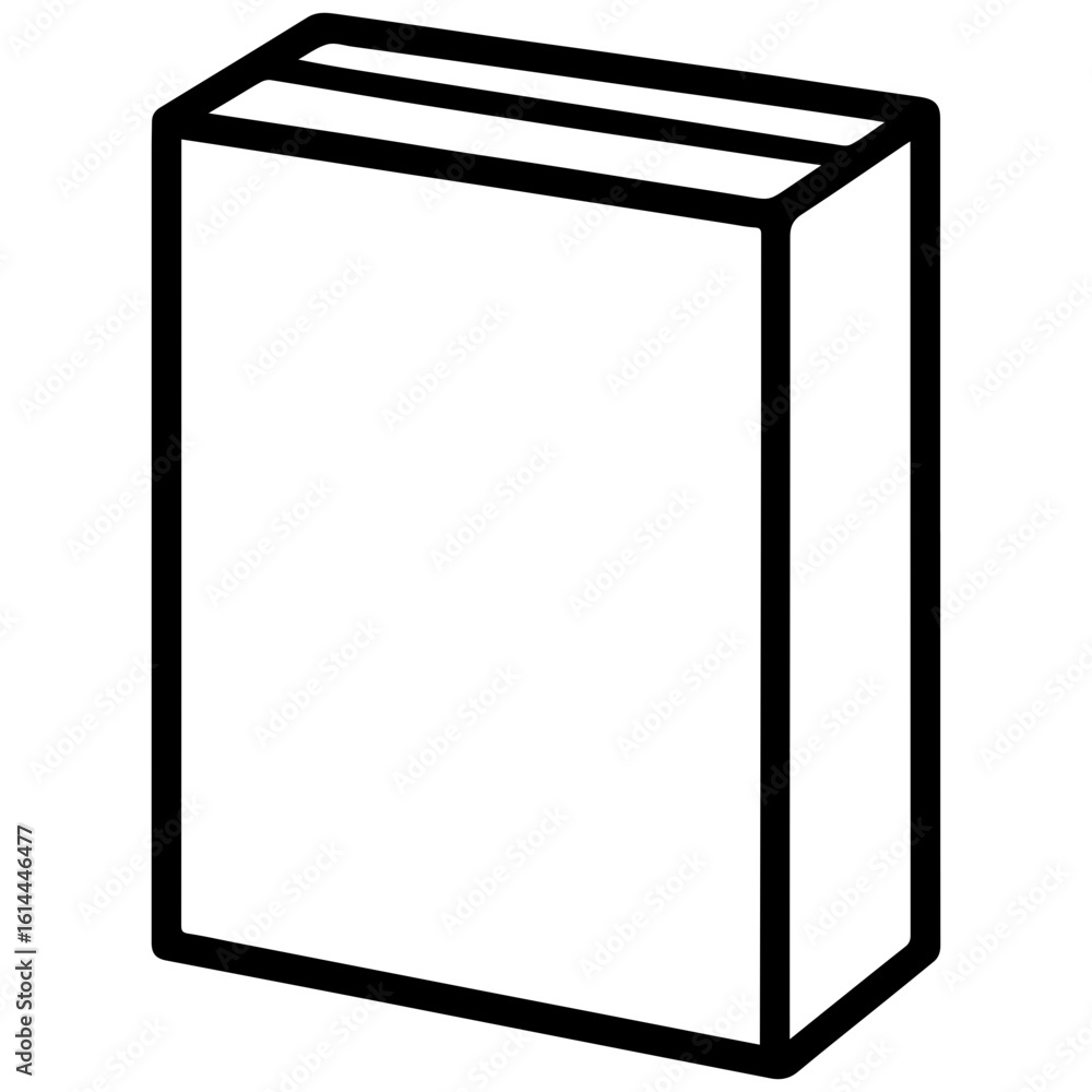 Cereal box carton icon with transparent background in black and white style
Cereal box carton icon with transparent background in black and white style