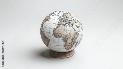 Earth Global Black and White Set for Minimalist, World Map, and Monochrome Design Concepts

