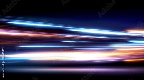 Dynamic abstract background with streaks of neon light motion in vibrant color tones