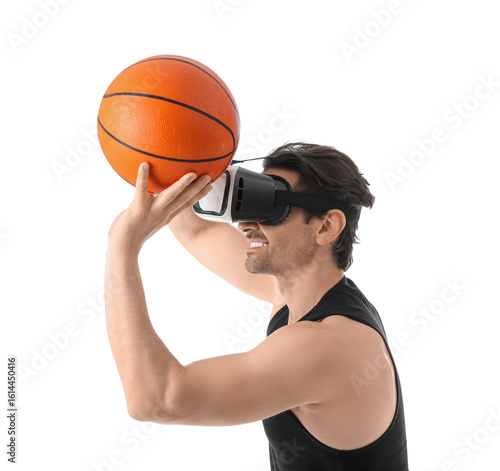 Sporty young man in VR glas...
