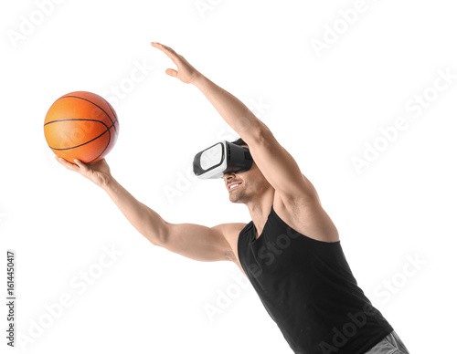 Sporty young man in VR glas...