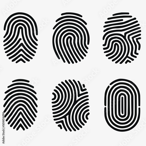 fingerprint icon vector