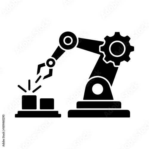 Welding machine icon on white transparent background