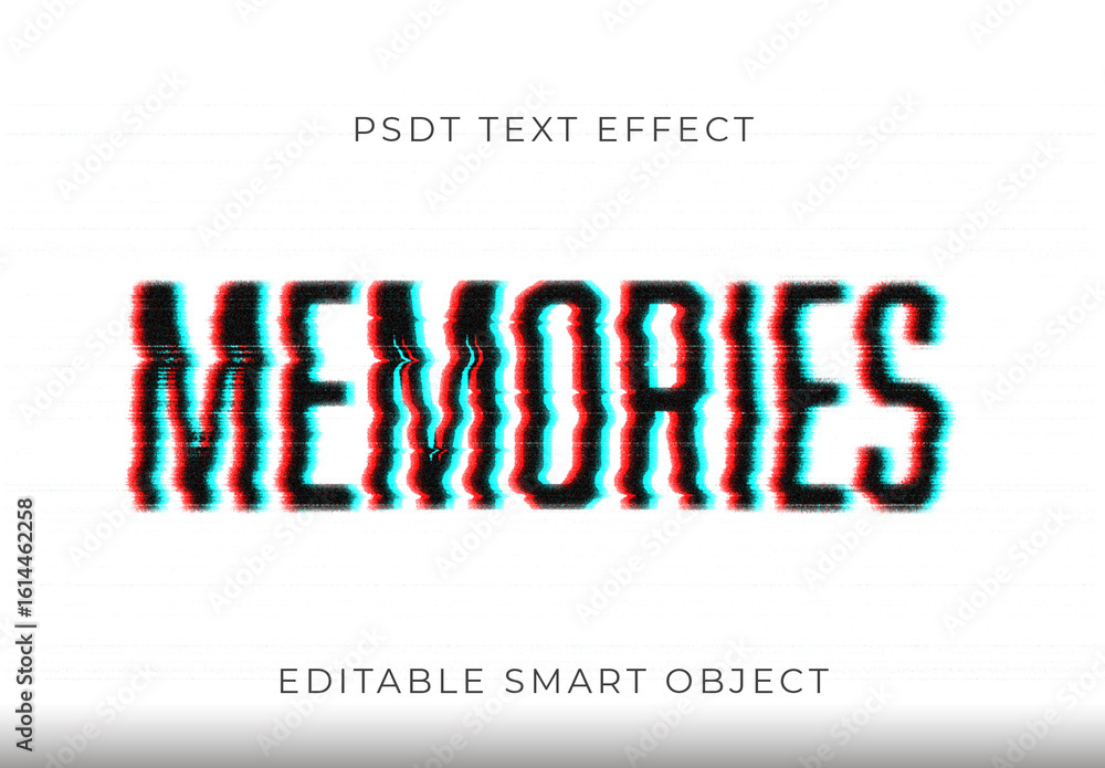 RGB Disrupted Noise Glitch Font Distorted Digital Text Effect Stock ...