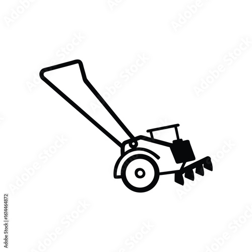 rotavator isolated on white