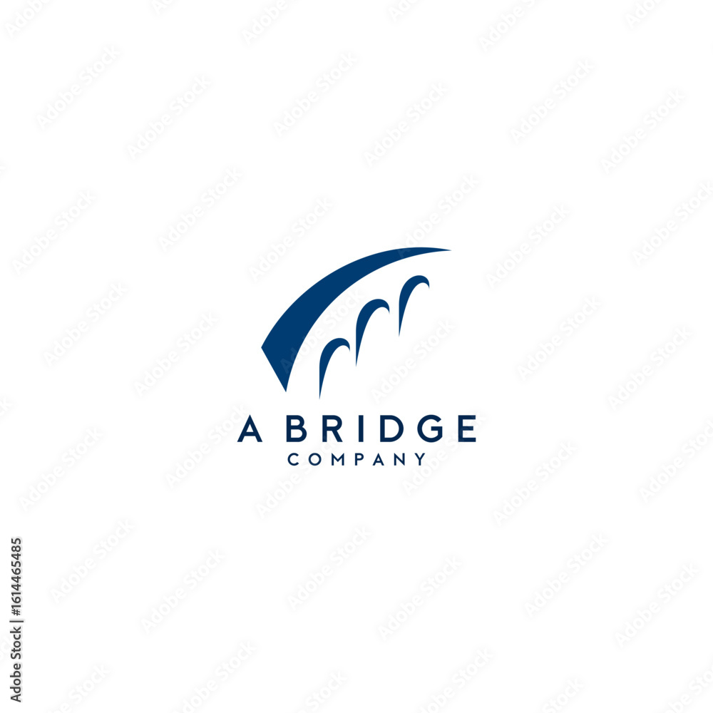 Fototapeta premium bridge logo and icon vector illustration design template