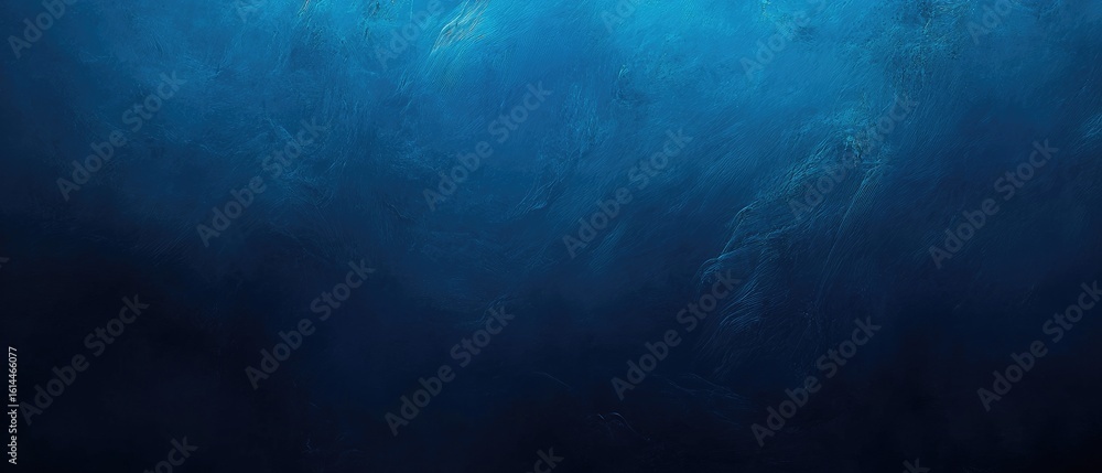 Fototapeta premium Deep, dark ocean depths. A view into the watery abyss, showcasing swirling, cloudy blues and blacks