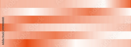 Striped halftone gradient texture. Fading line gradation background. Repeating strip pattern backdrop. Orange red parallel lines wallpaper. Vector halfton patern overlay. Doppler effect concept