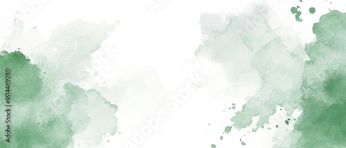 Abstract watercolor wash in shades of sage green