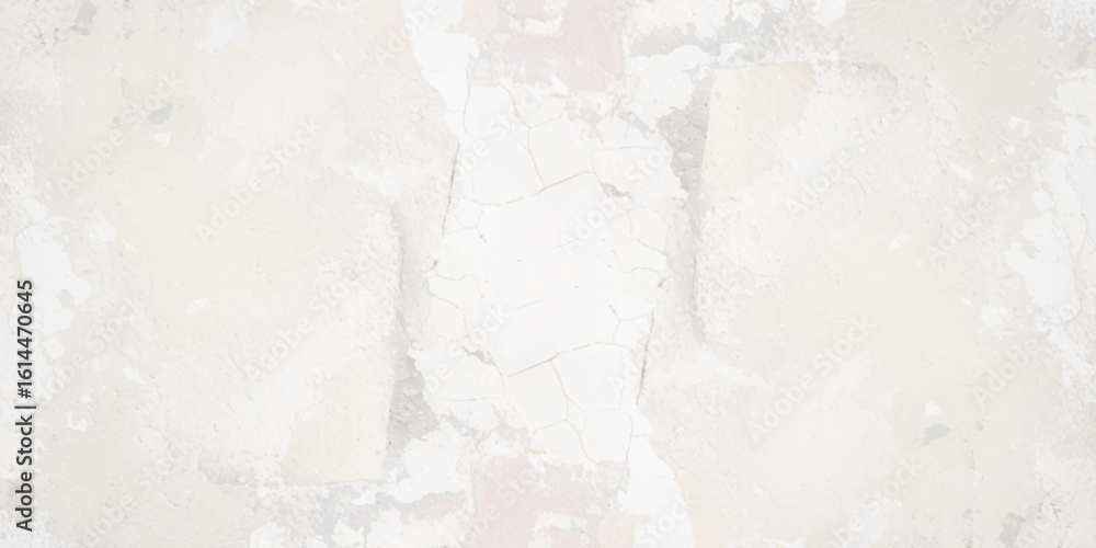 Fototapeta premium White and gray concrete wall texture with cracks and scratches.